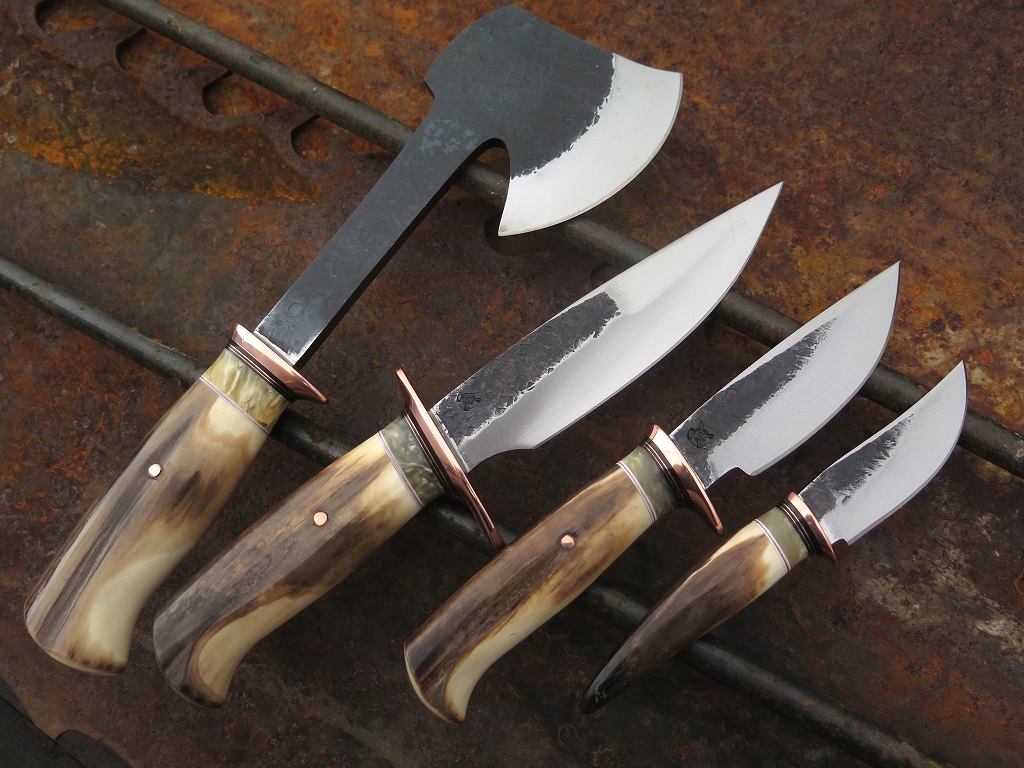 Behring-Walrus Tusk Set-Pack Axe, Chute Fighter Knife, Montana Hunter & Sharptail Hunter Pocket Knife-3KT.jpg